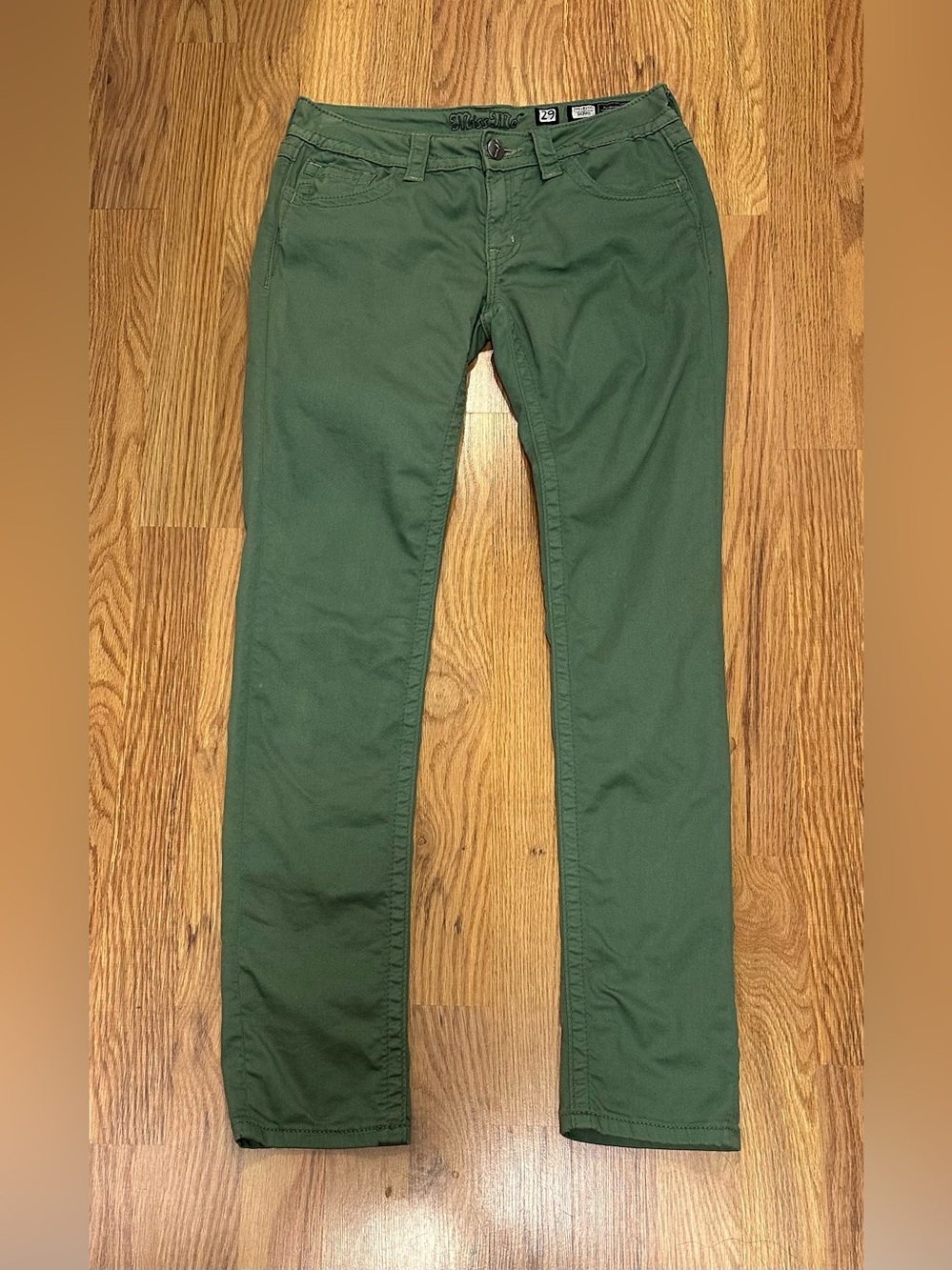 Miss Me Pine Green Skinny Jeans Size 29x32